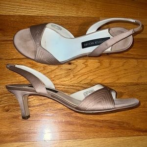 Jennifer Moore Satin Light Pink/Purple Sandals 9.5
